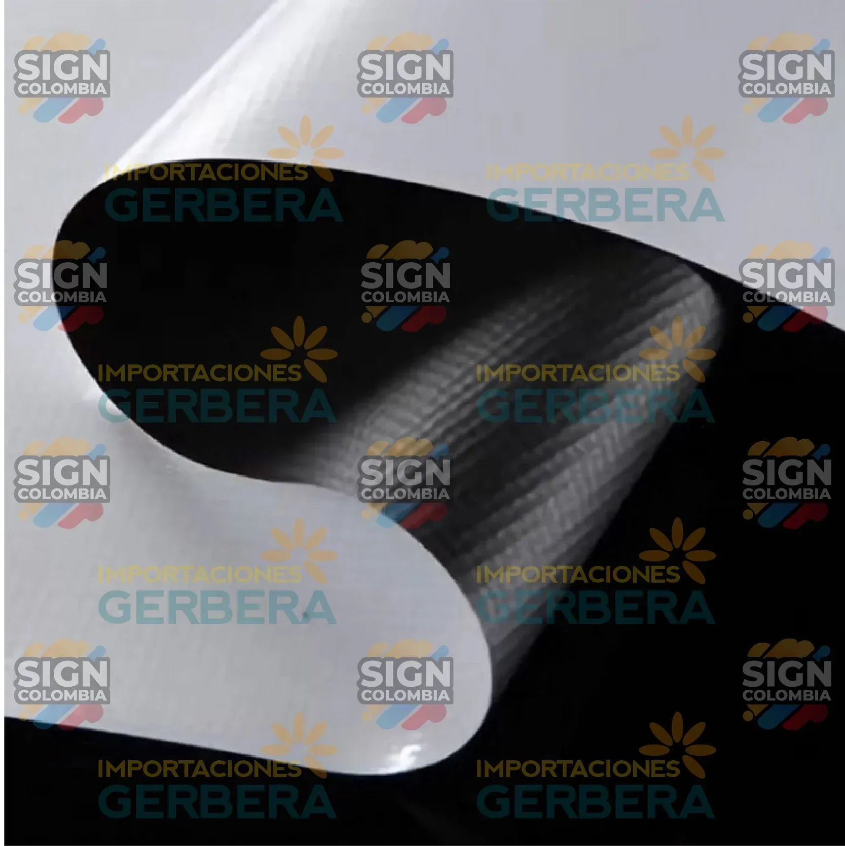 Lona Banner Mate Reverso Negro 13oz 380g - SIGN COLOMBIA Plotter de corte